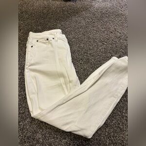 J. Crew Women's Cream Straight Leg Jeans